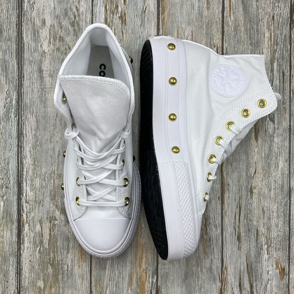 Converse Chuck Taylor All Star Lift Platform Star Studded Sneakers Shoes Size 8 - Picture 1 of 16